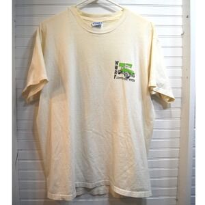 Vintage Sprint Car Racing t-shirt Size large Single Stitch White Hanes Beefy-T